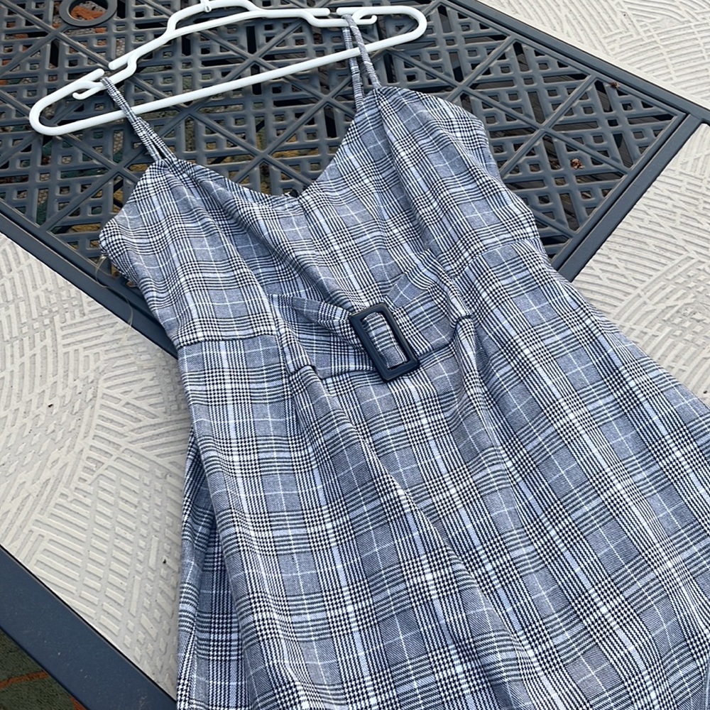 Kendall and Kylie Belted Gingham Mini Dress